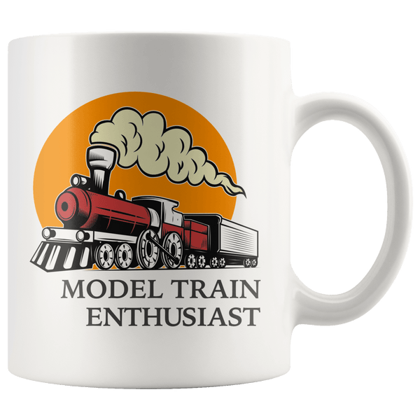 Model Train Enthusiast Vintage Railway Gift Mug ~ 11oz. 11oz Wht