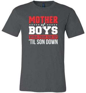 Mother of Boys Shirt for Women - Short-Sleeve (Adult) Asphalt / S