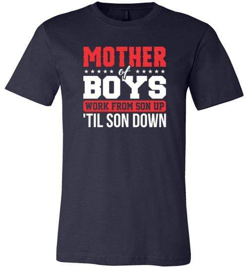 Mother of Boys Shirt for Women - Short-Sleeve (Adult) Navy / S