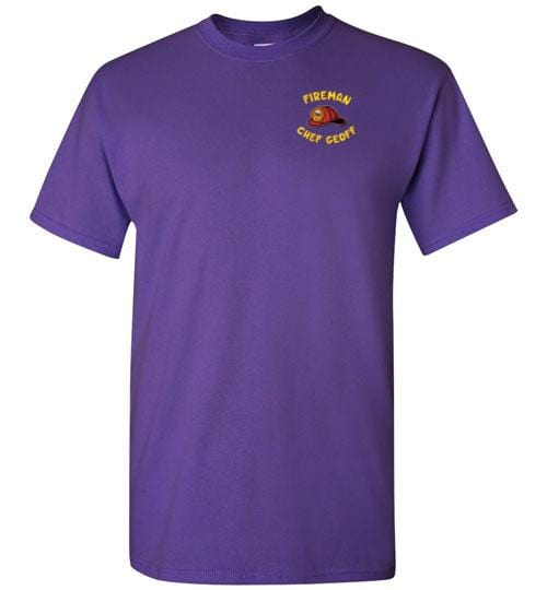 Fireman Chef Geoff Official Fan t-Shirt (on Gildan) Purple / S
