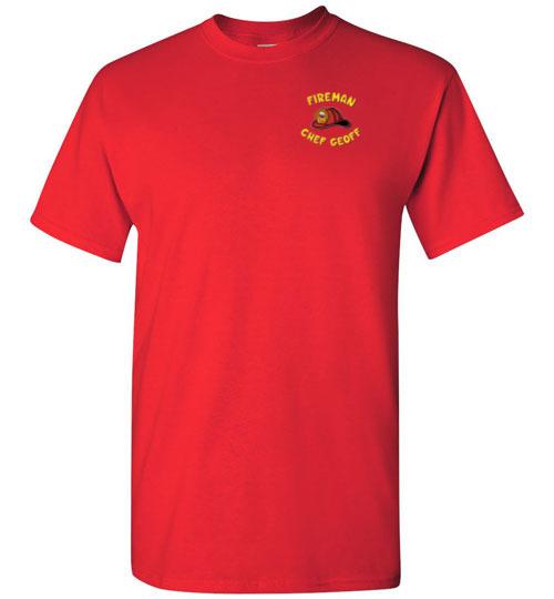 Fireman Chef Geoff Official Fan t-Shirt (on Gildan) Red / S