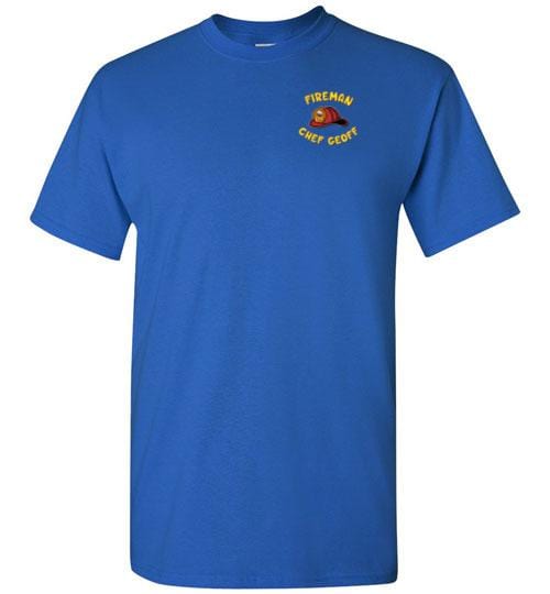Fireman Chef Geoff Official Fan t-Shirt (on Gildan heavier weight shirt) Royal / S
