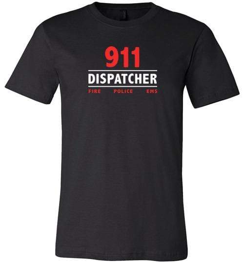 911 Dispatcher Shirt ~  Short-Sleeve Shirt for Men & Women (Adult) Black / XS