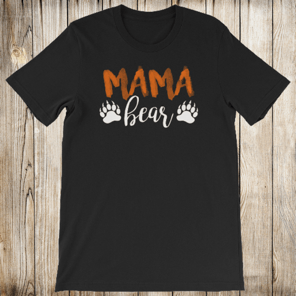 Mama Bear Shirt for Women - Short-Sleeve (Adult) Black / S