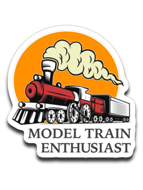 Model Train Enthusiast Decal (roughly 2.875"x2.875")