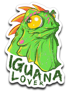 Iguana Lover Decal (roughly 2.6"x3.6")