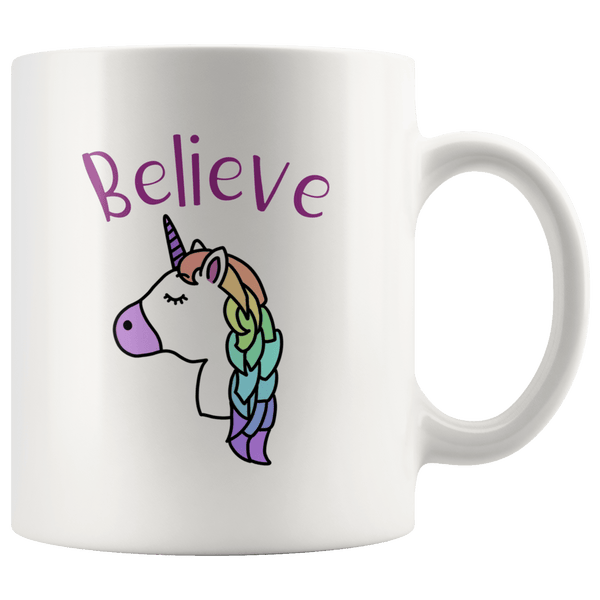 Unicorn Believe Mug 11oz Wht
