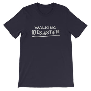 Walking Disaster Funny Short-Sleeve Shirt for Men & Women (Adult) Navy / S