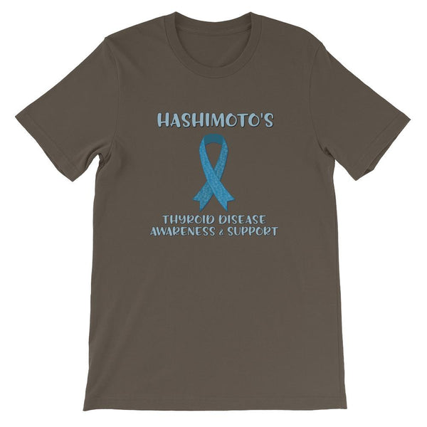 Hashimotos Disease Awareness Shirt for Men & Women - Short-Sleeve (Adult) Army / S