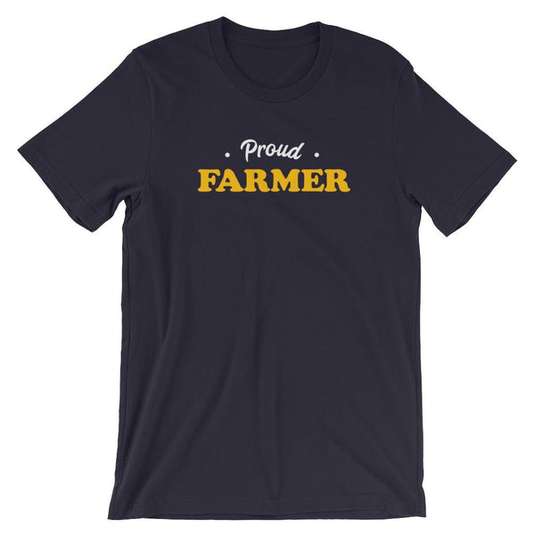 Vintage Proud Farmer Short-Sleeve Shirt for Men & Women (Adult) Navy / S
