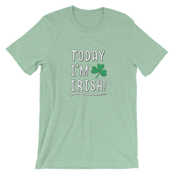 Today I'm Irish Short-Sleeve Shirt for Men & Women (Adult) Heather Prism Mint / S
