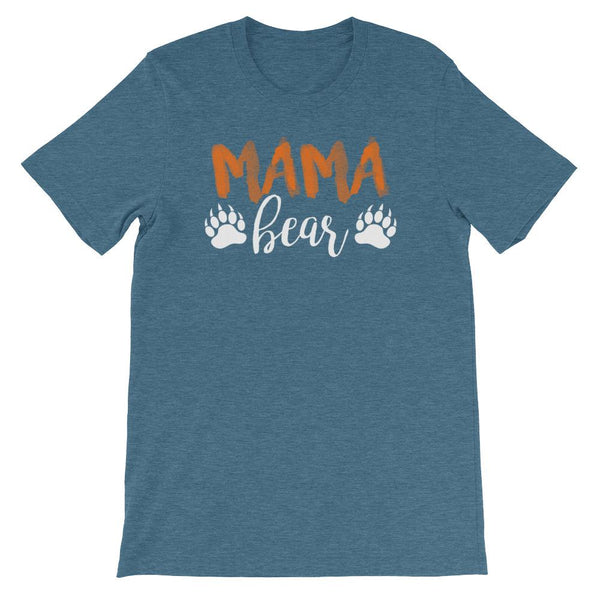 Mama Bear Shirt for Women - Short-Sleeve (Adult) Heather Deep Teal / S