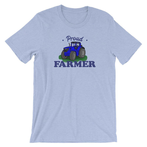 Proud Farmer Short-Sleeve Shirt for Men & Women (Adult) Heather Blue / S