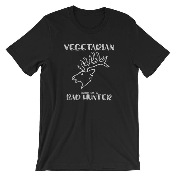 Vegetarian Another Term for Bad Hunter Short-Sleeve Shirt for Men & Women (Adult) Black / S