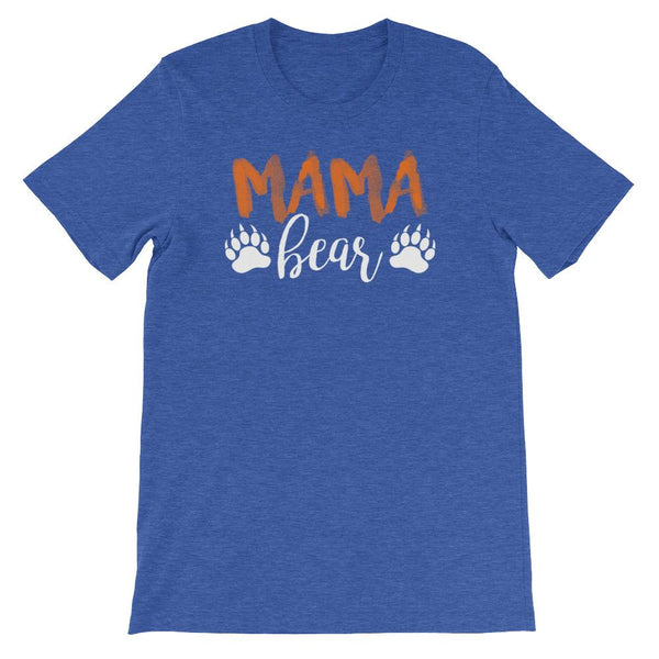 Mama Bear Shirt for Women - Short-Sleeve (Adult) Heather True Royal / S