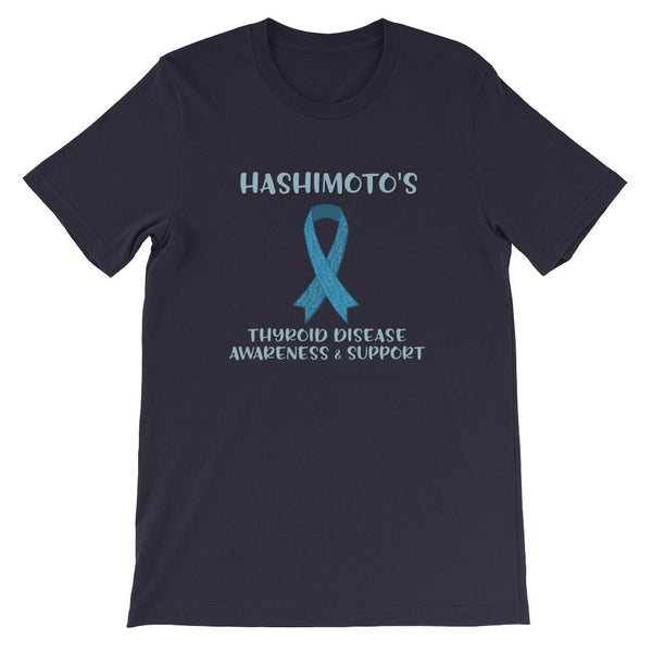 Hashimotos Disease Awareness Shirt for Men & Women - Short-Sleeve (Adult) Navy / S