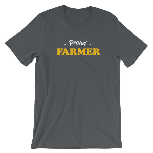Vintage Proud Farmer Short-Sleeve Shirt for Men & Women (Adult) Asphalt / S