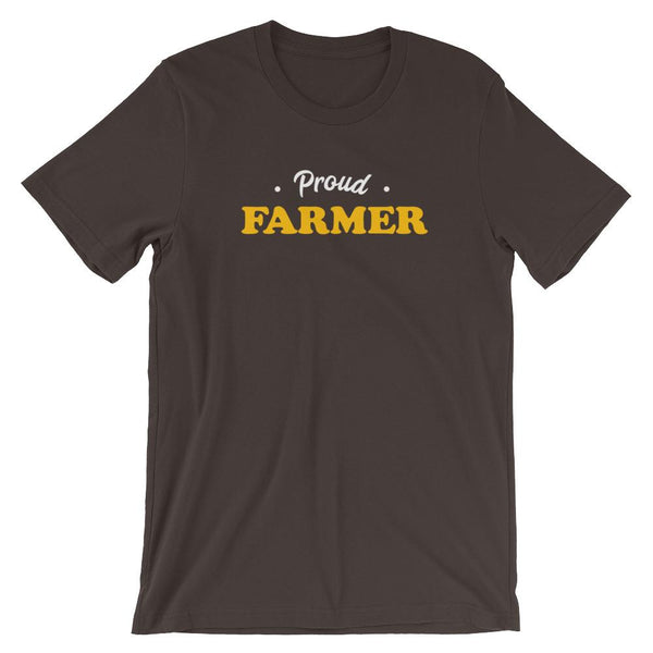 Vintage Proud Farmer Short-Sleeve Shirt for Men & Women (Adult) Brown / S