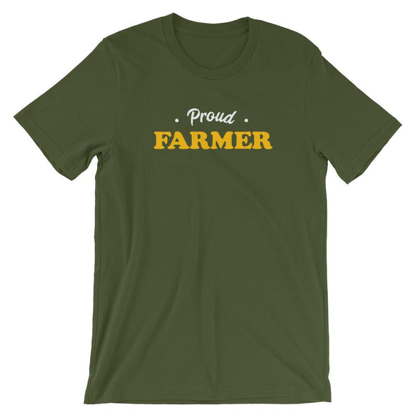 Vintage Proud Farmer Short-Sleeve Shirt for Men & Women (Adult) Olive / S