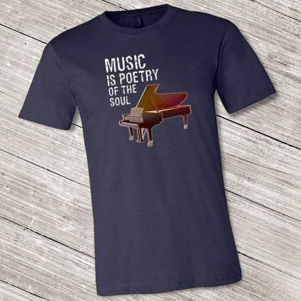 Music is Poetry Piano Shirt ~ Short-Sleeve Shirt for Youth & Adult