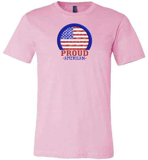 Proud American Shirt ~ Short-Sleeve (Adult & Youth) Pink / XS