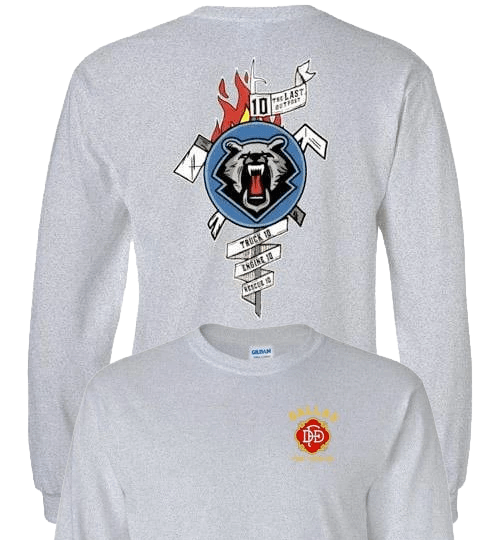 Dallas Fire-Rescue Station 10 Official Logo t-Shirt Sports Grey / S