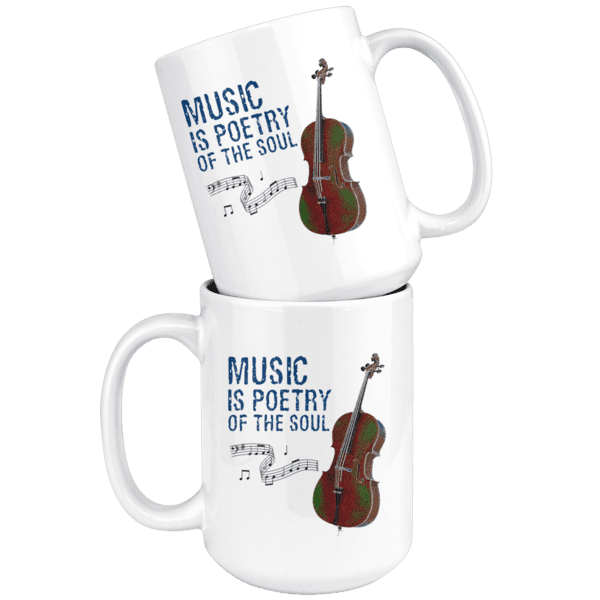 Music is Poetry of the Soul Cello Mug